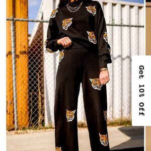 Dressed in LALA Fierce Female knit Playsuit top and bottoms